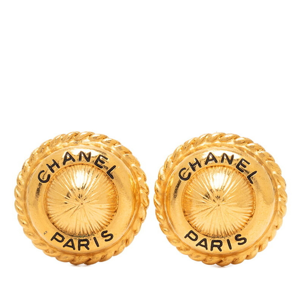 CHANEL Vintage Gold Earrings